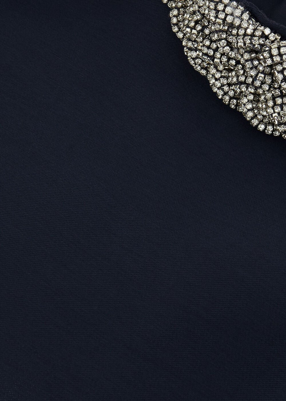 Audrey Jewelled Neck Navy Midi Dress Navy