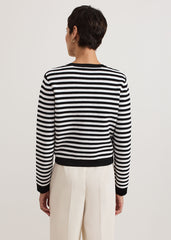 Evie Stripe Jacket Black/Ivory