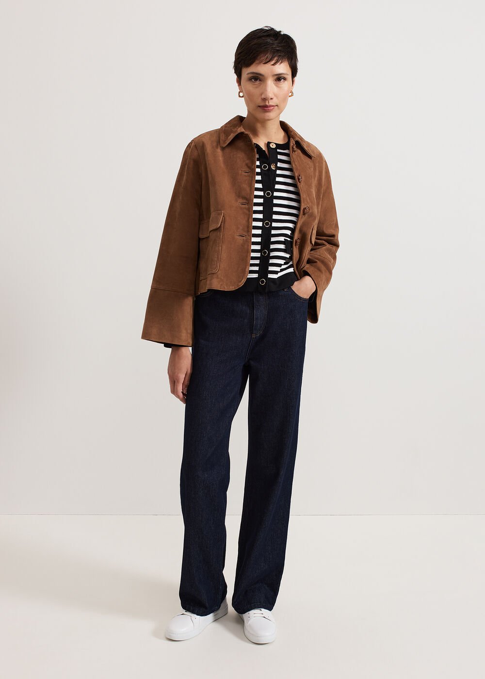 Evie Stripe Jacket Black/Ivory