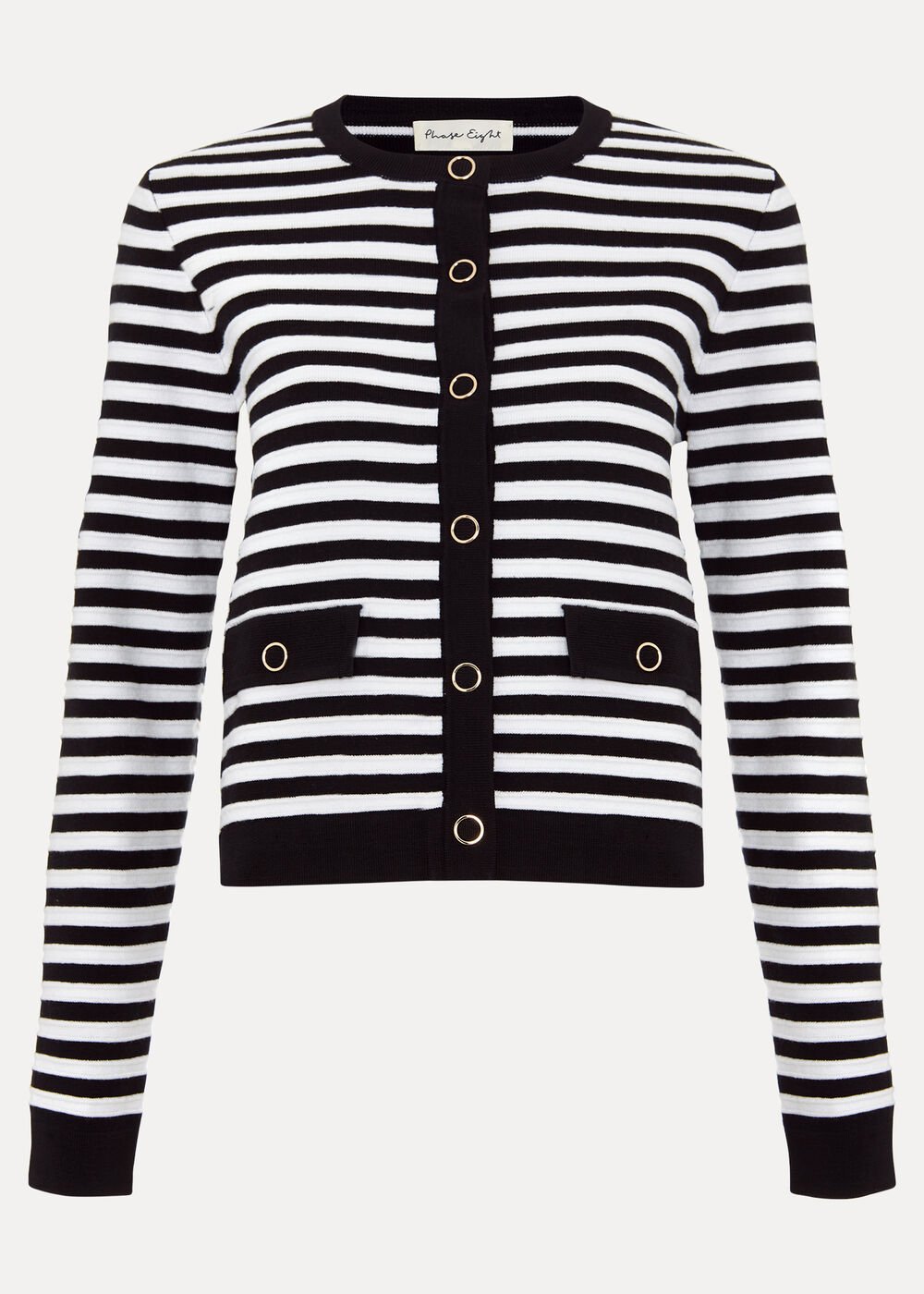 Evie Stripe Jacket Black/Ivory