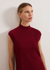 Lori Ribbed Tunic Burgundy