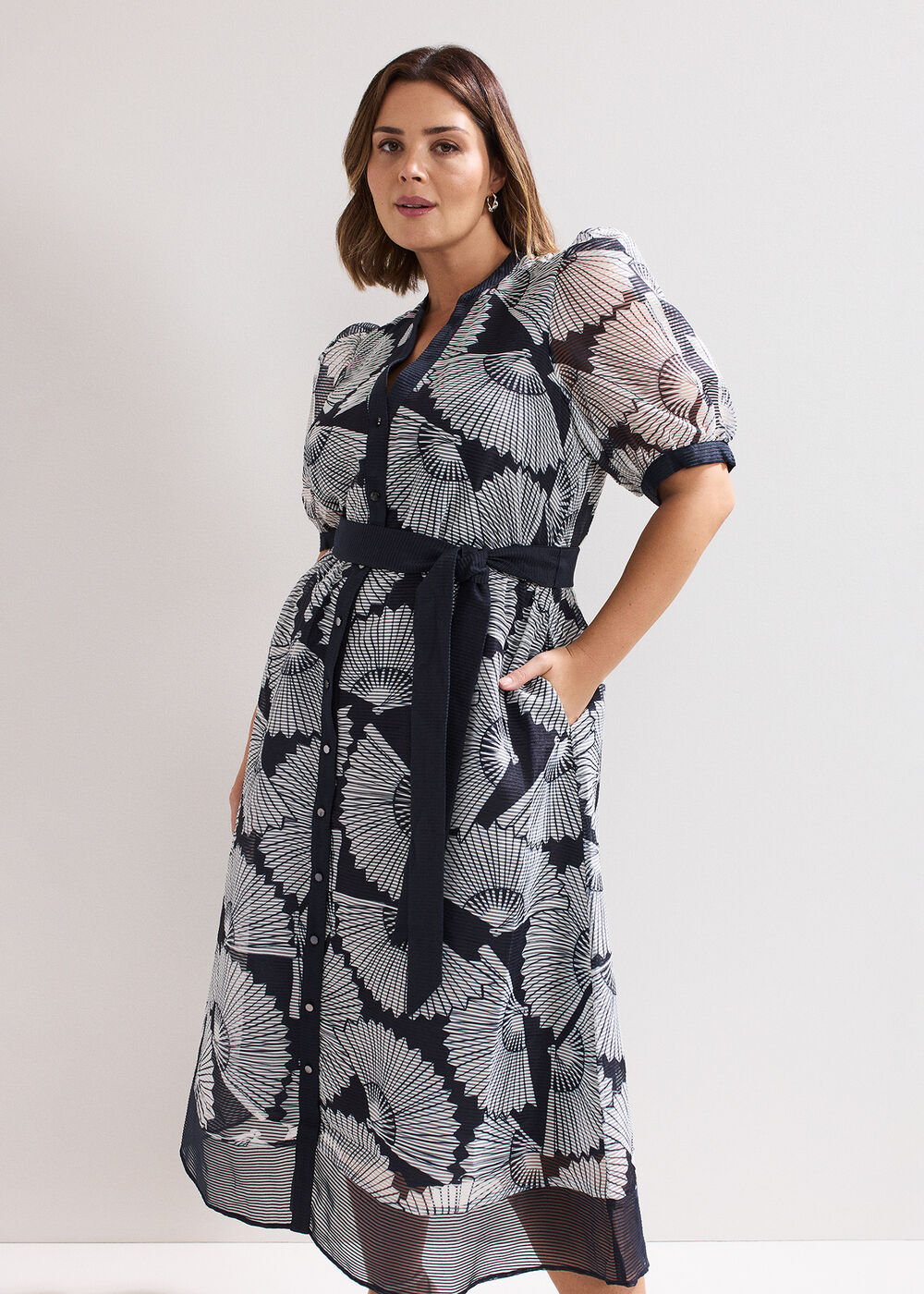 Skylar Midi Dress Navy