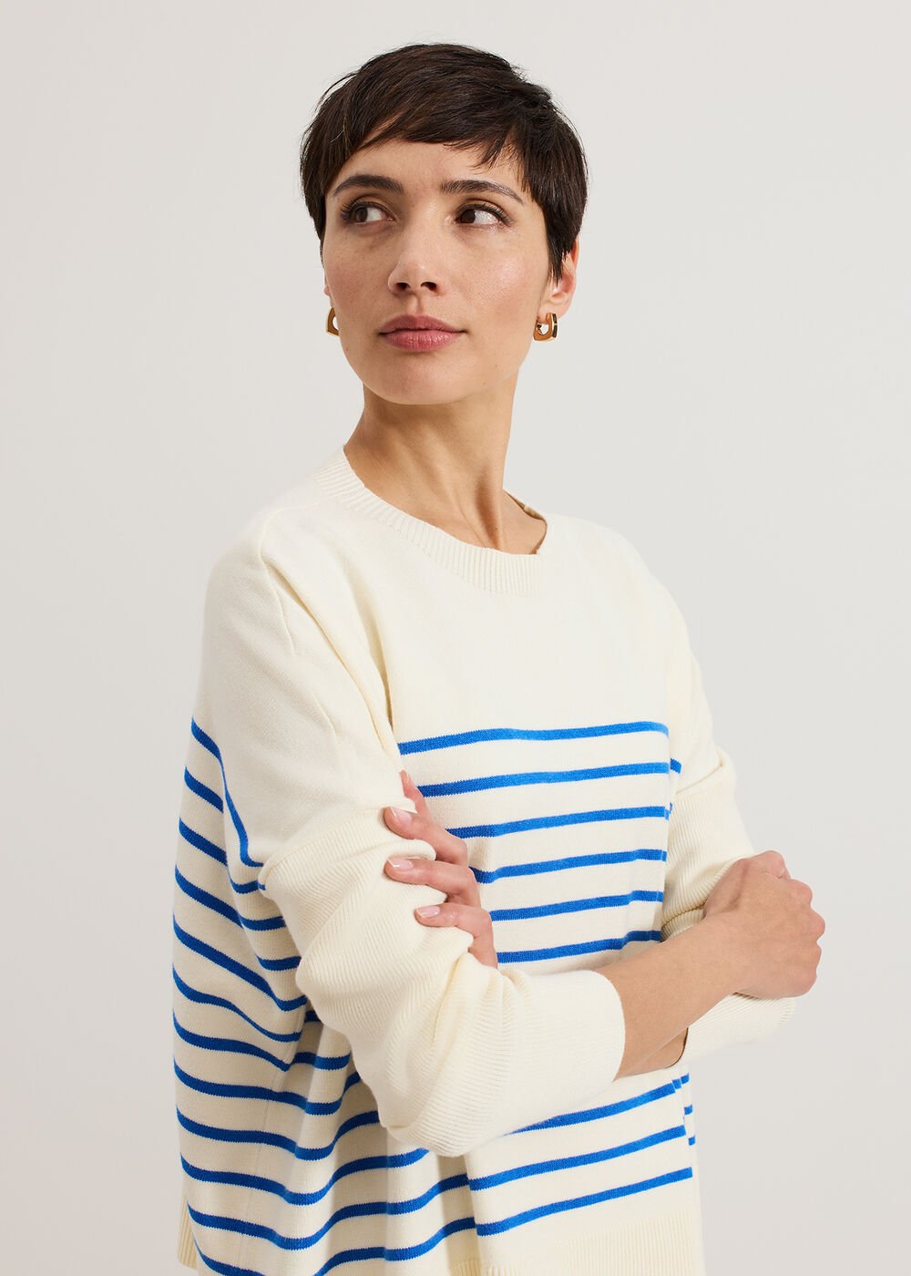 Sadie Stripe Jumper Blue