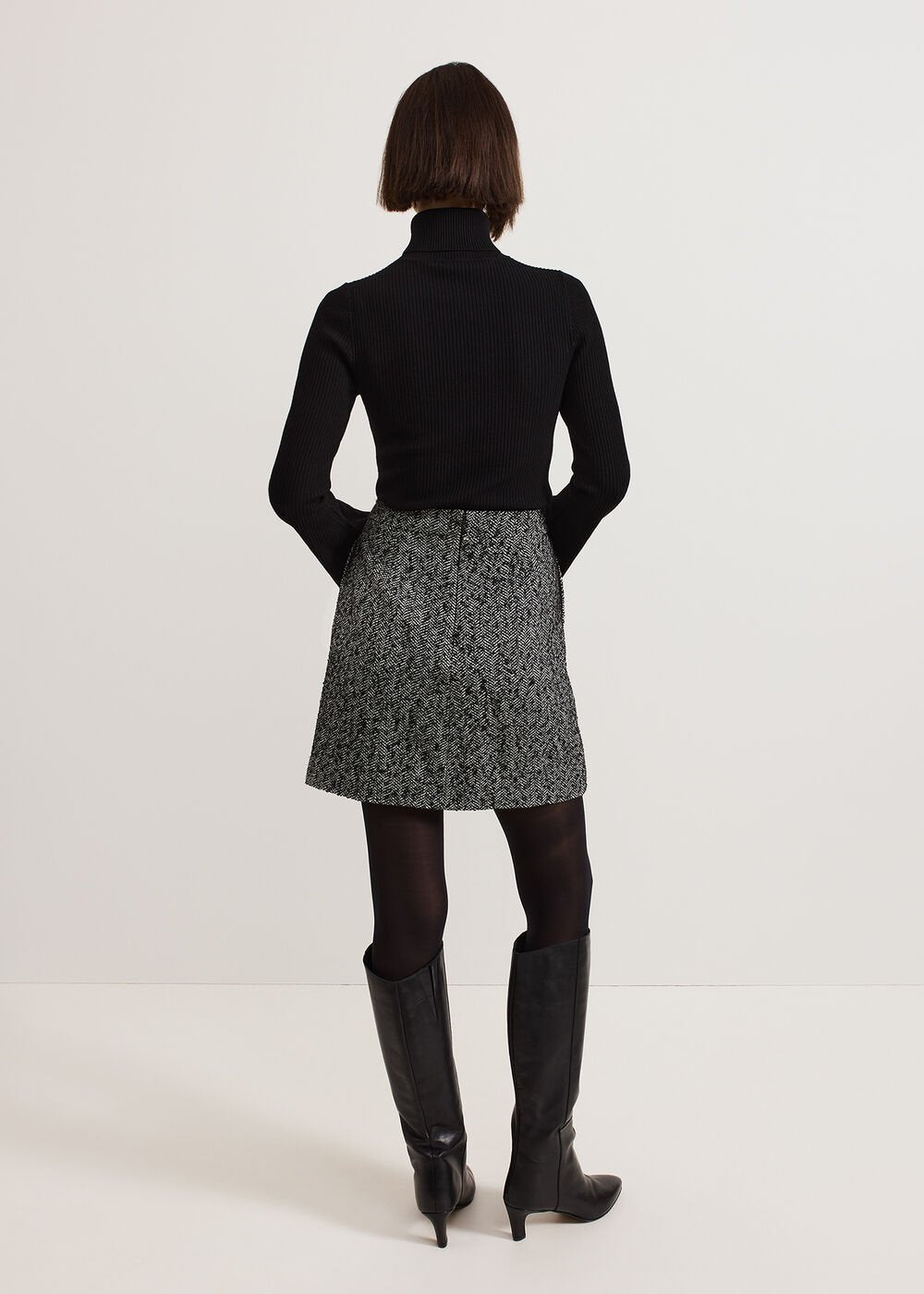 Ayame Textured Skirt Black