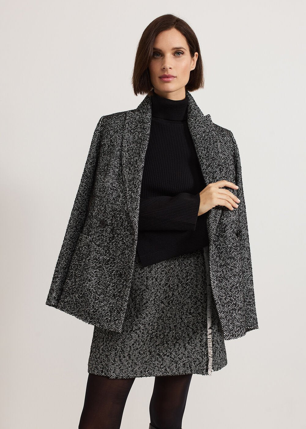 Ayame Textured Skirt Black