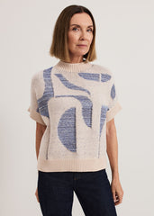 Sara Geo Tabard Blue