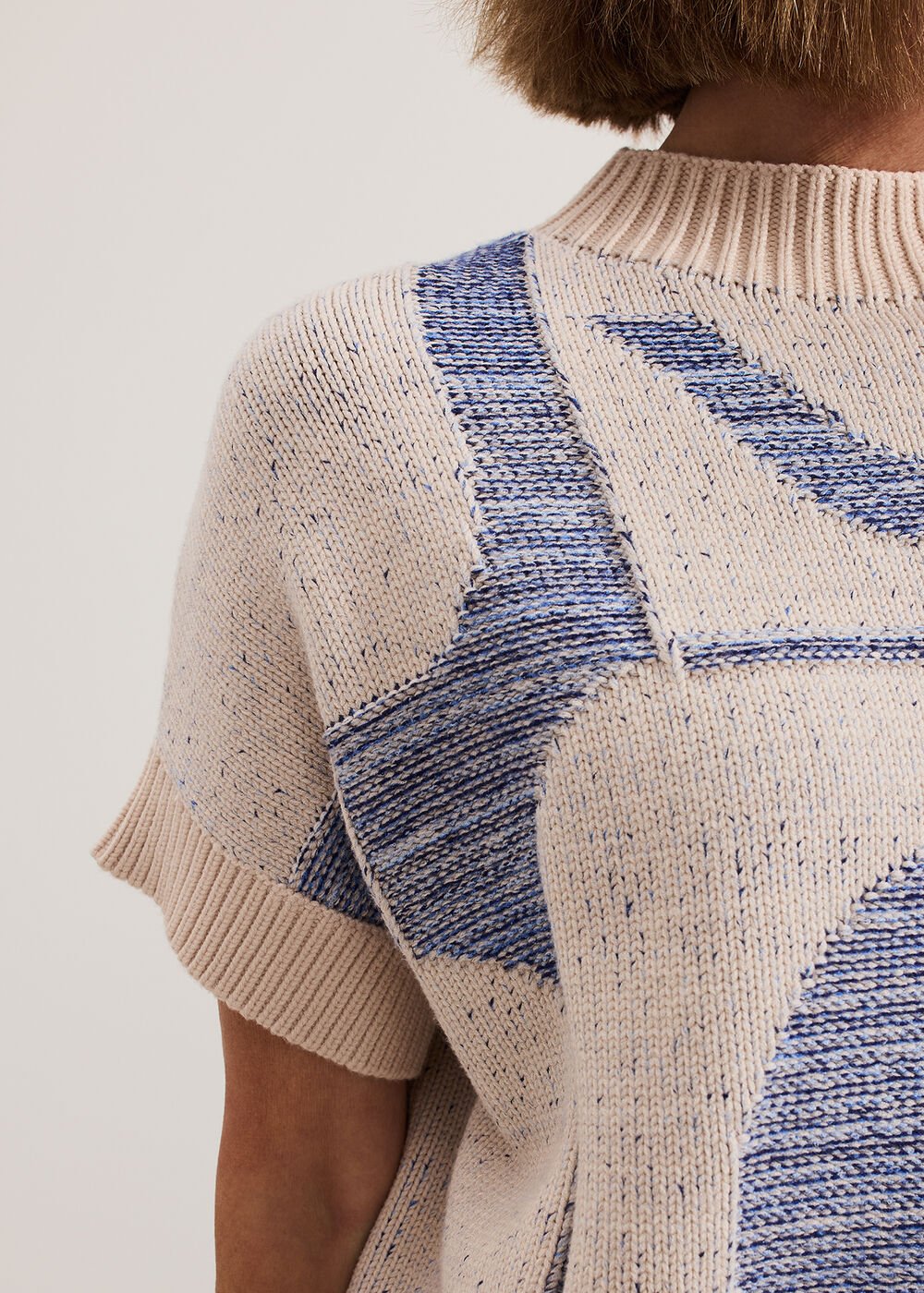 Sara Geo Tabard Blue