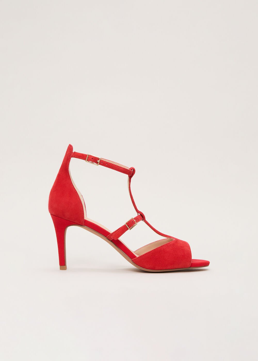 Red T Bar Sandals Red