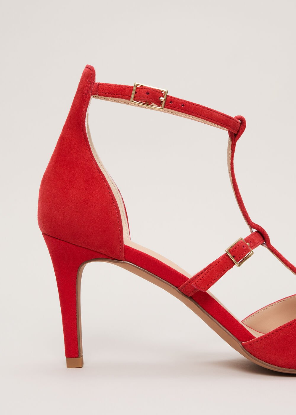 Red T Bar Sandals Red