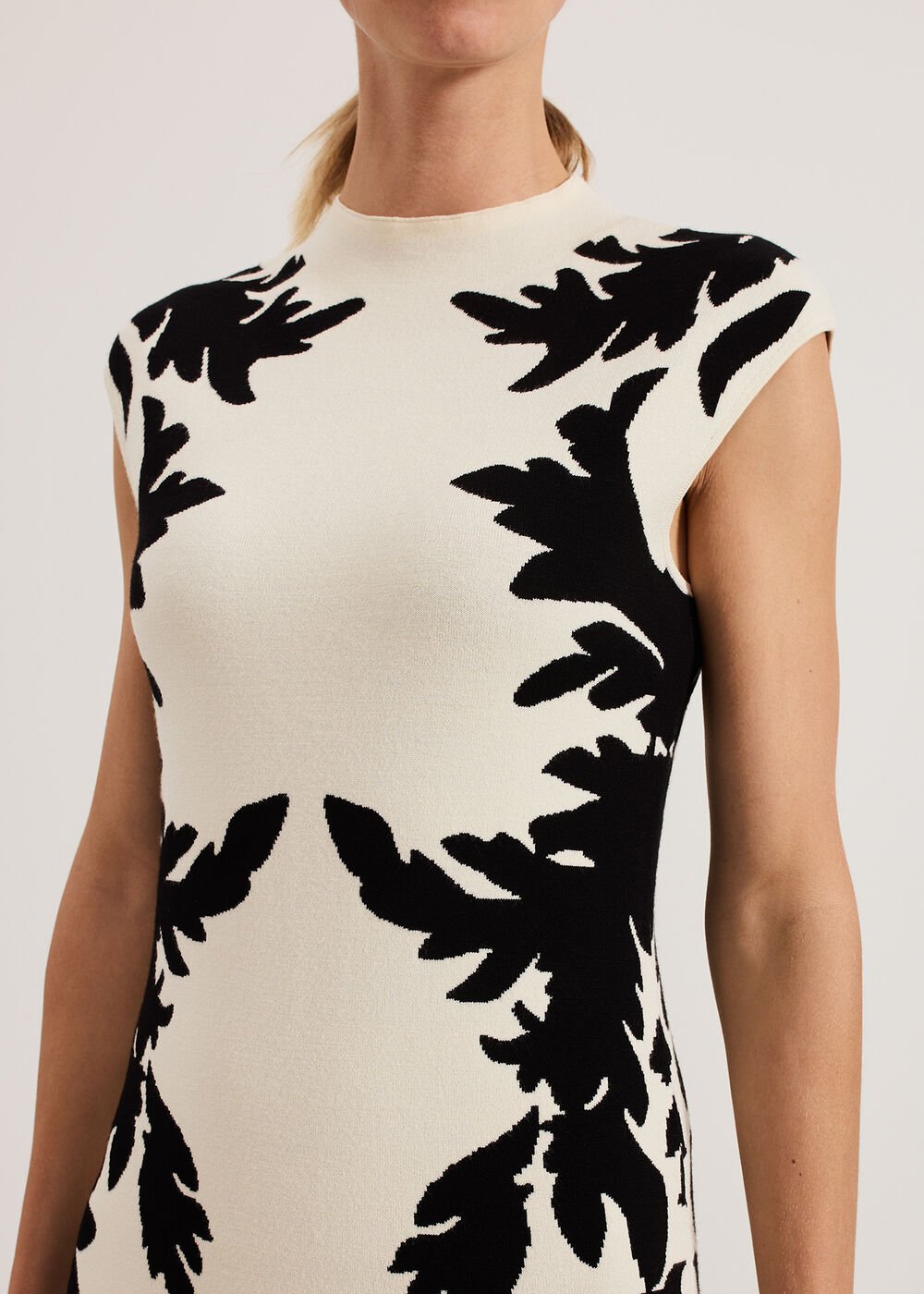 Beth Jacqaurd Dress Black/Ivory