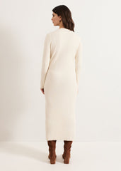 Ella Ribbed Dress Natural