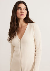 Ella Ribbed Dress Natural
