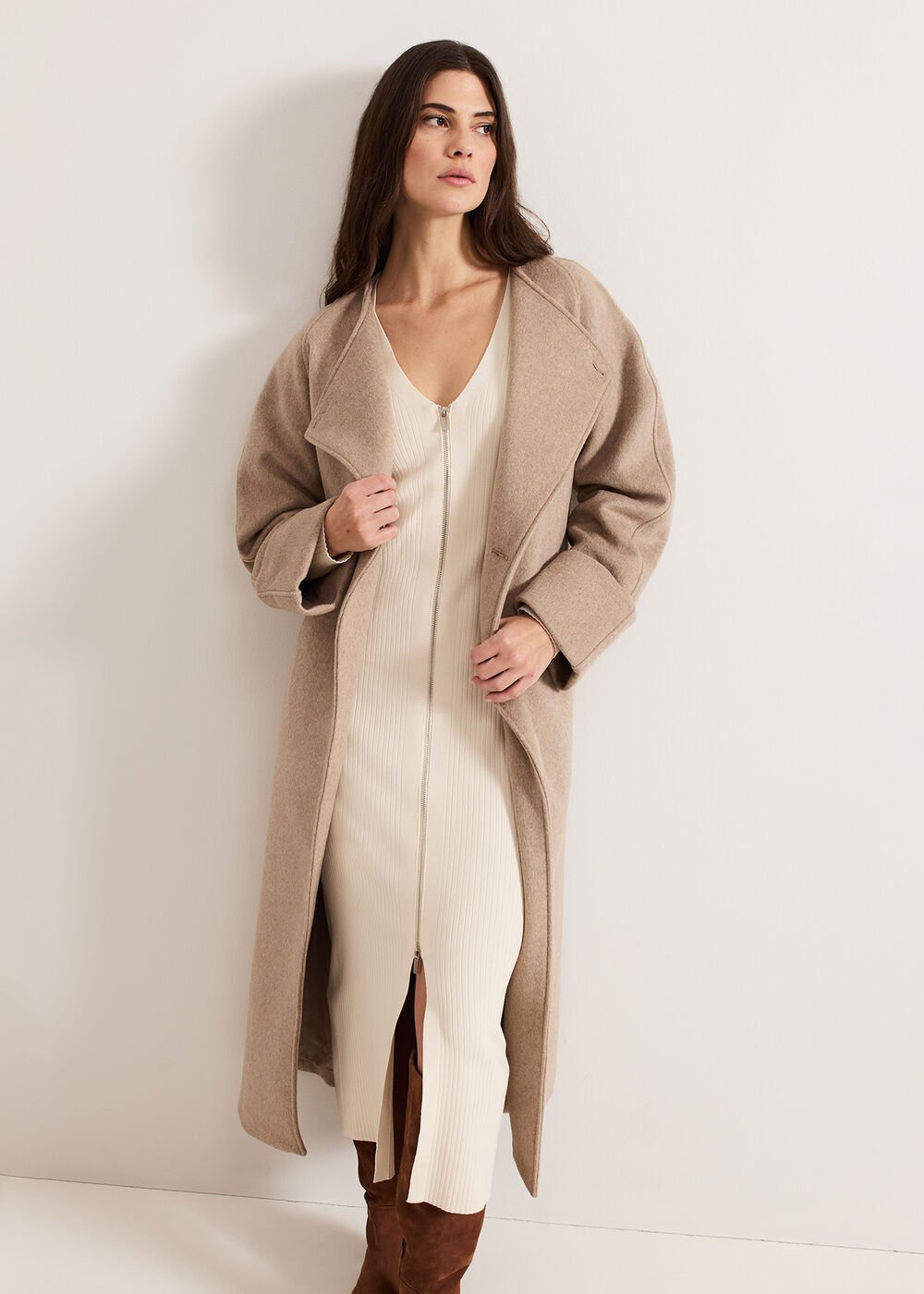 Ella Ribbed Dress Natural