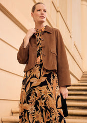 Indira Suede Jacket Tan