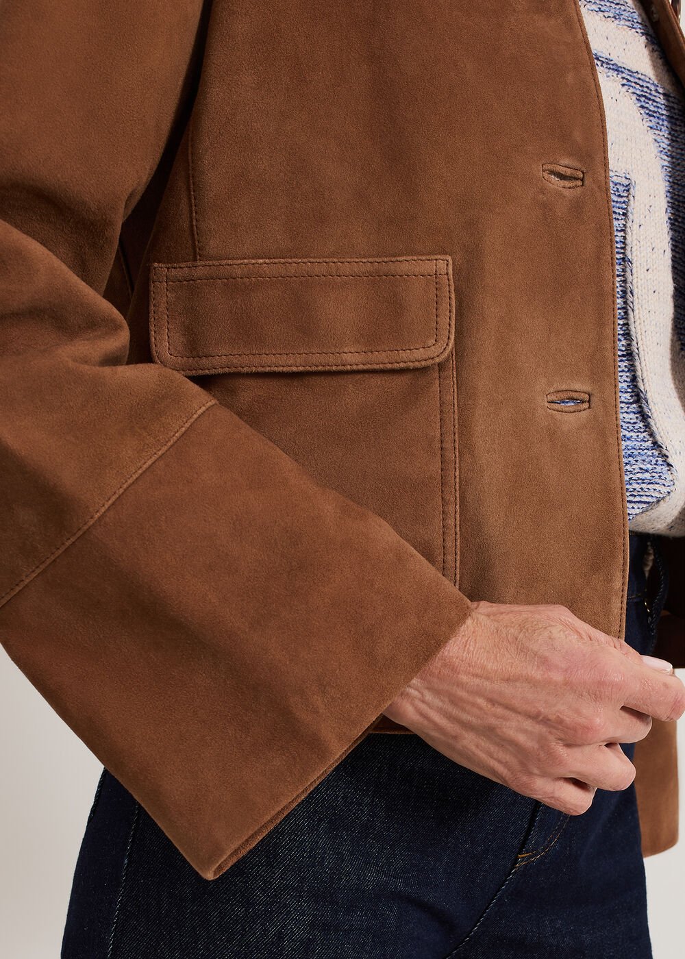Indira Suede Jacket Tan
