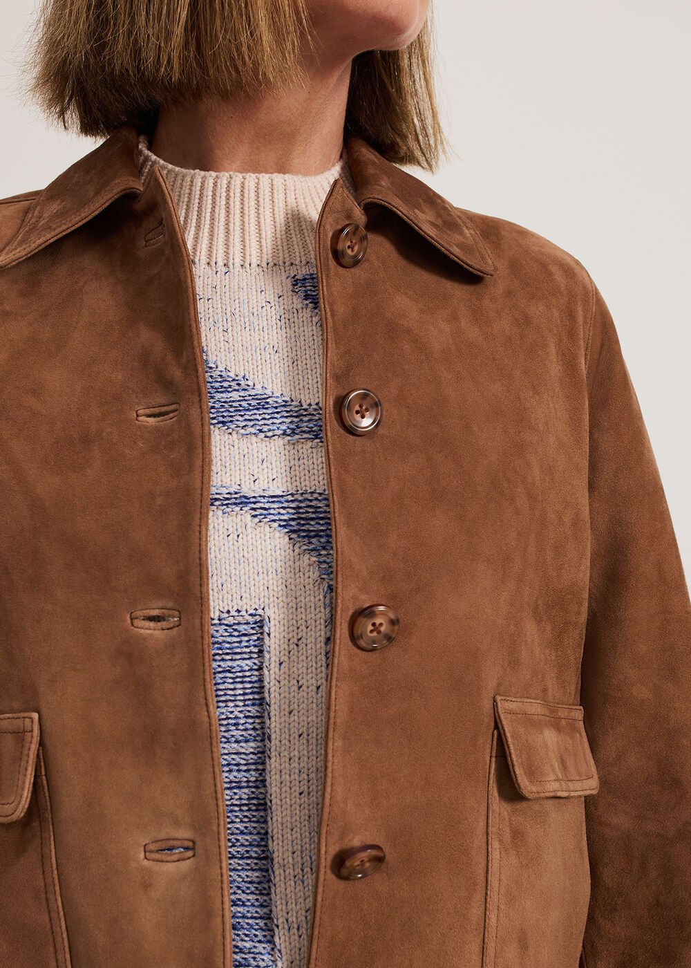 Indira Suede Jacket Tan