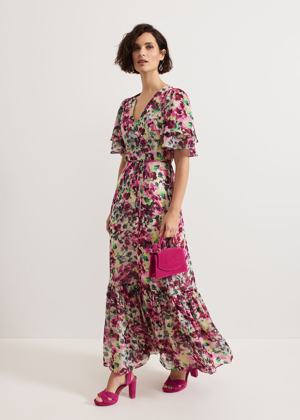 Violet Floral Dress Multi