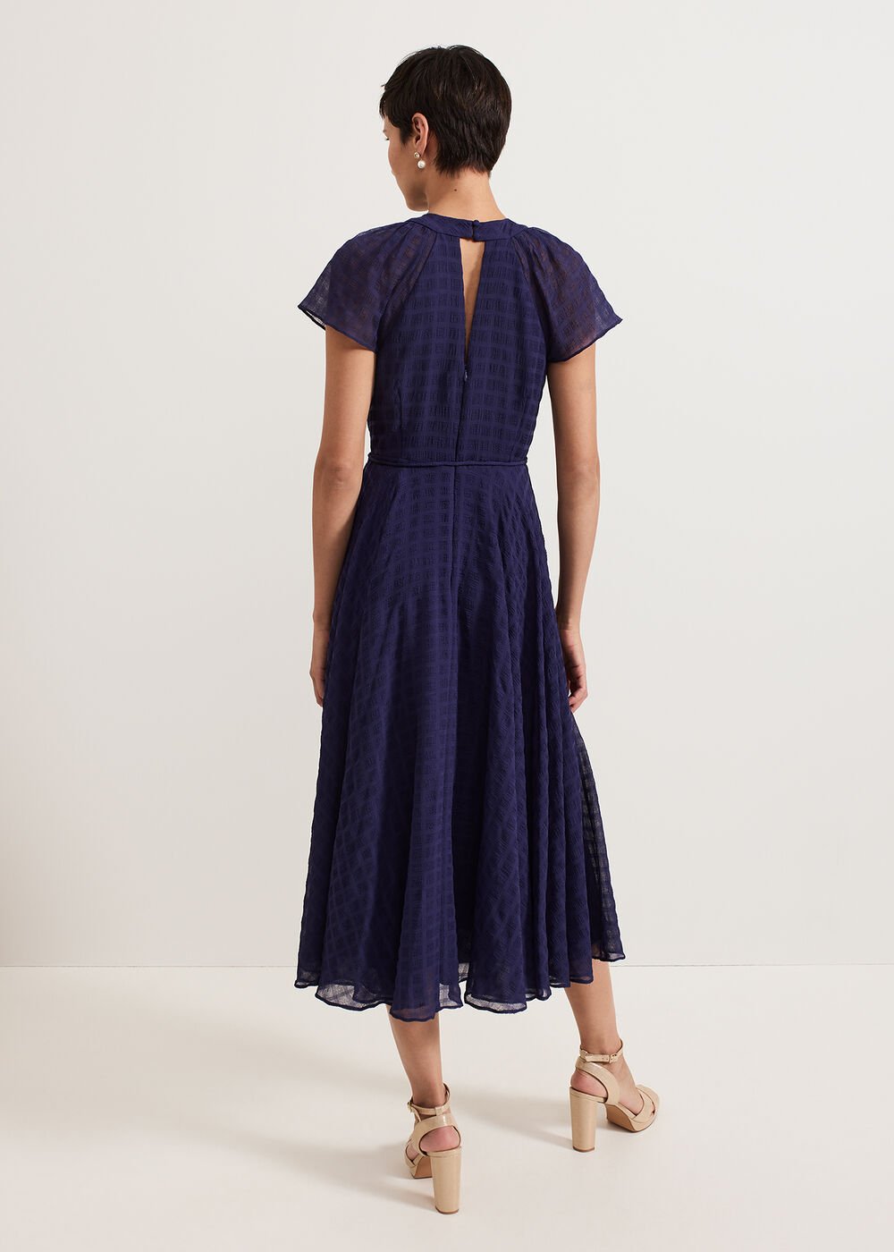 Gwen Textured Dress Navy