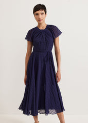 Gwen Textured Dress Navy