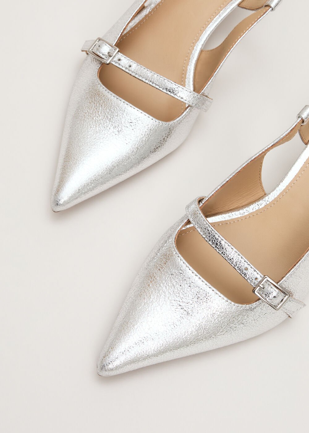 Silver Kitten Heel Silver