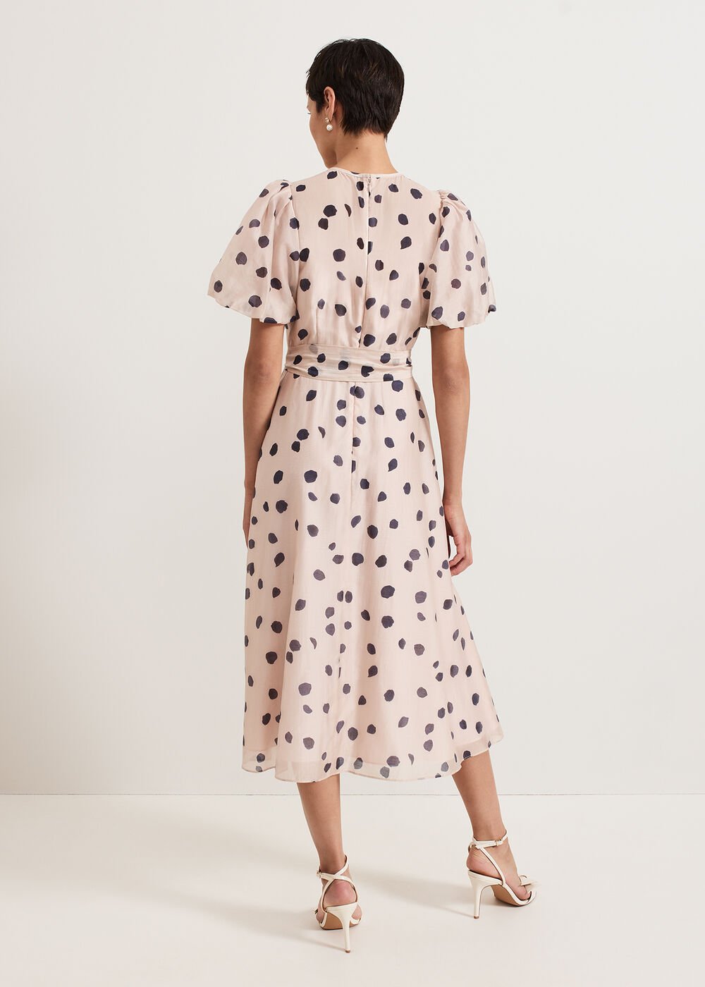 Nicola Spot Dress Pale Pink