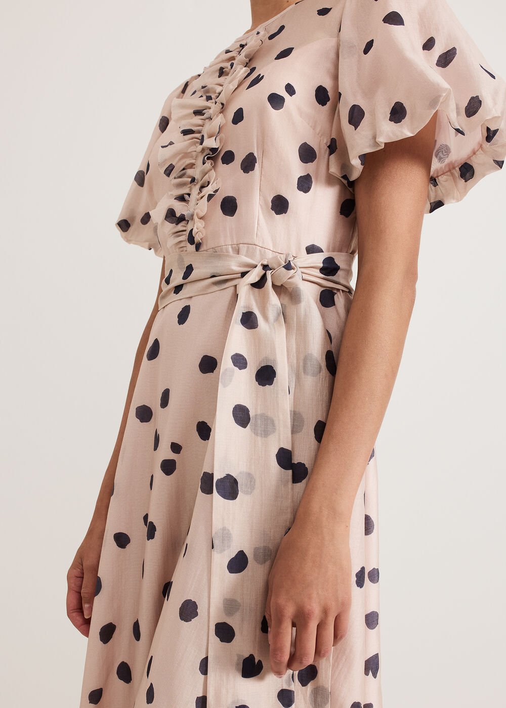 Nicola Spot Dress Pale Pink