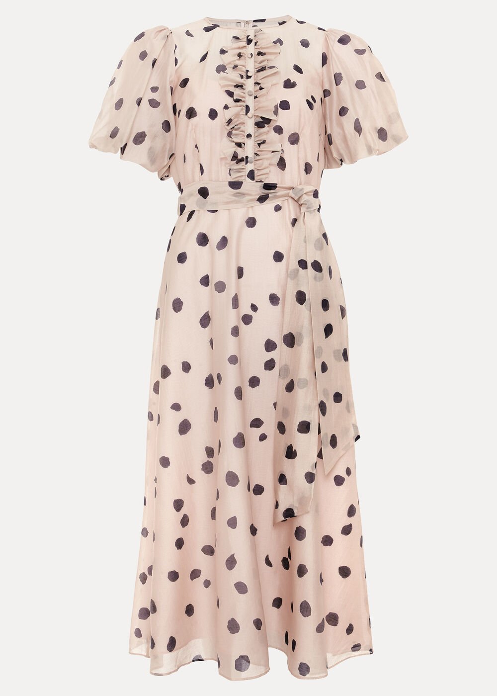 Nicola Spot Dress Pale Pink