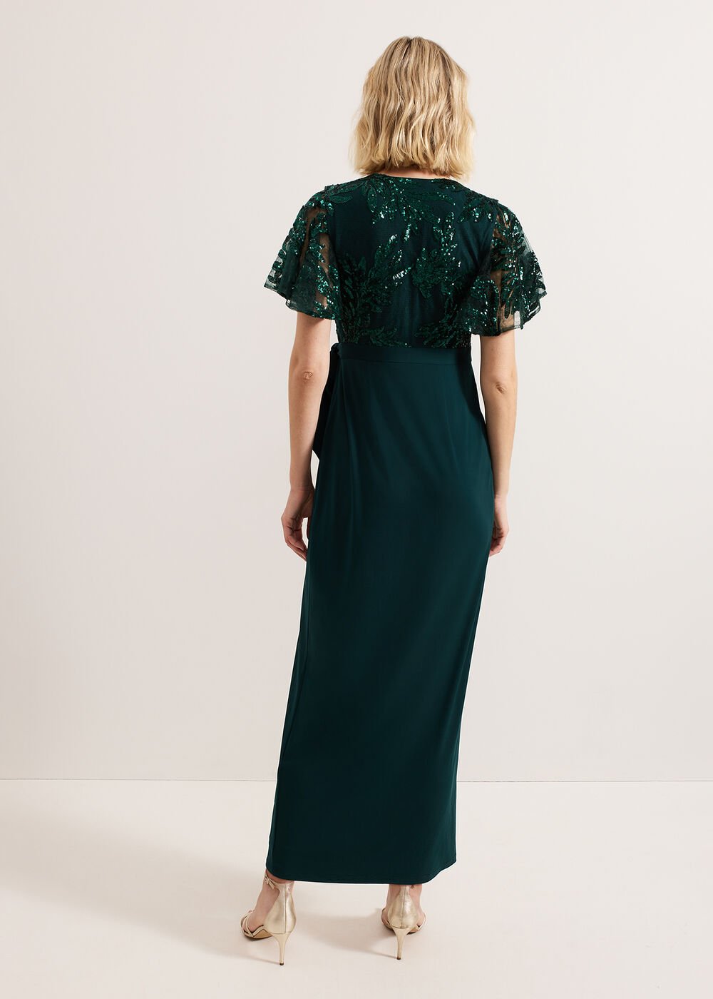 Minty Wrap Dress Dark Green