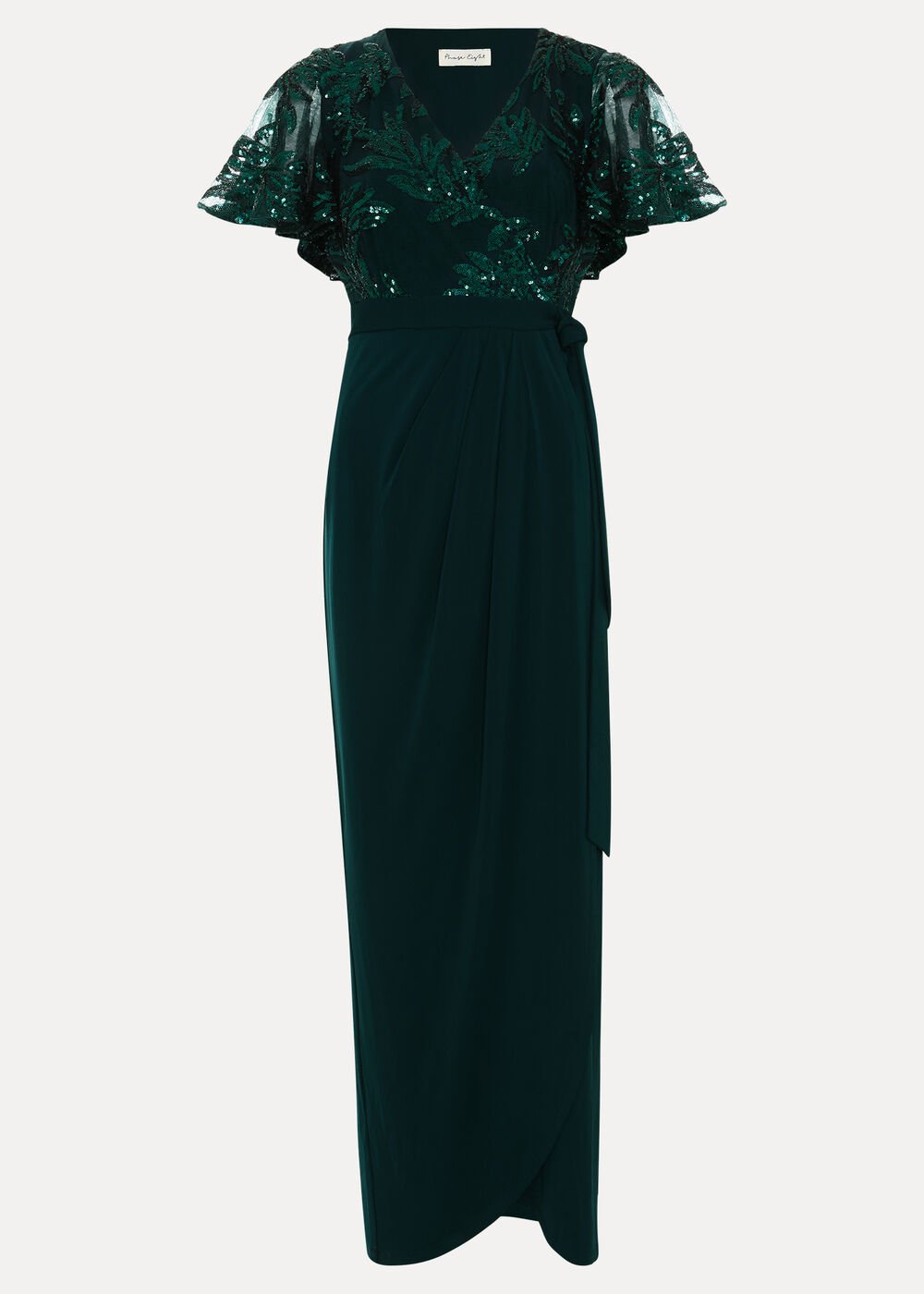 Minty Wrap Dress Dark Green