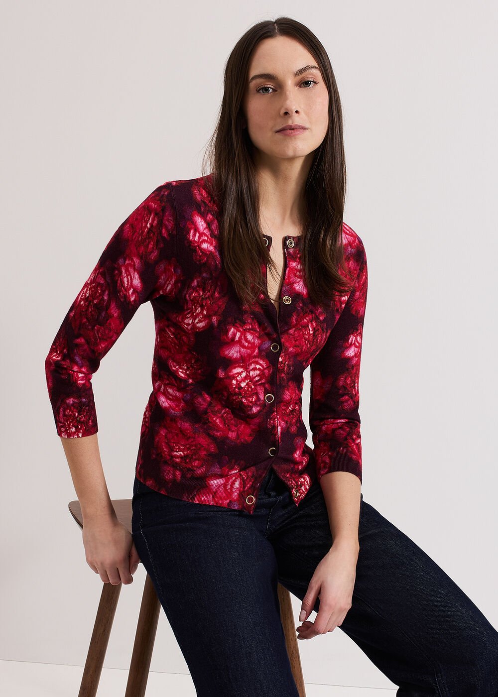 Dani Rose Cardigan Red