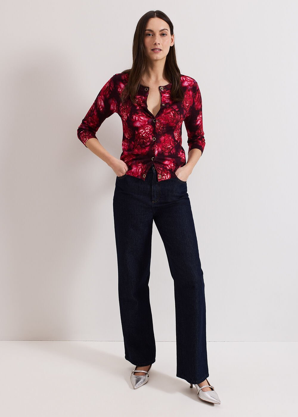 Dani Rose Cardigan Red