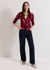 Dani Rose Cardigan Red