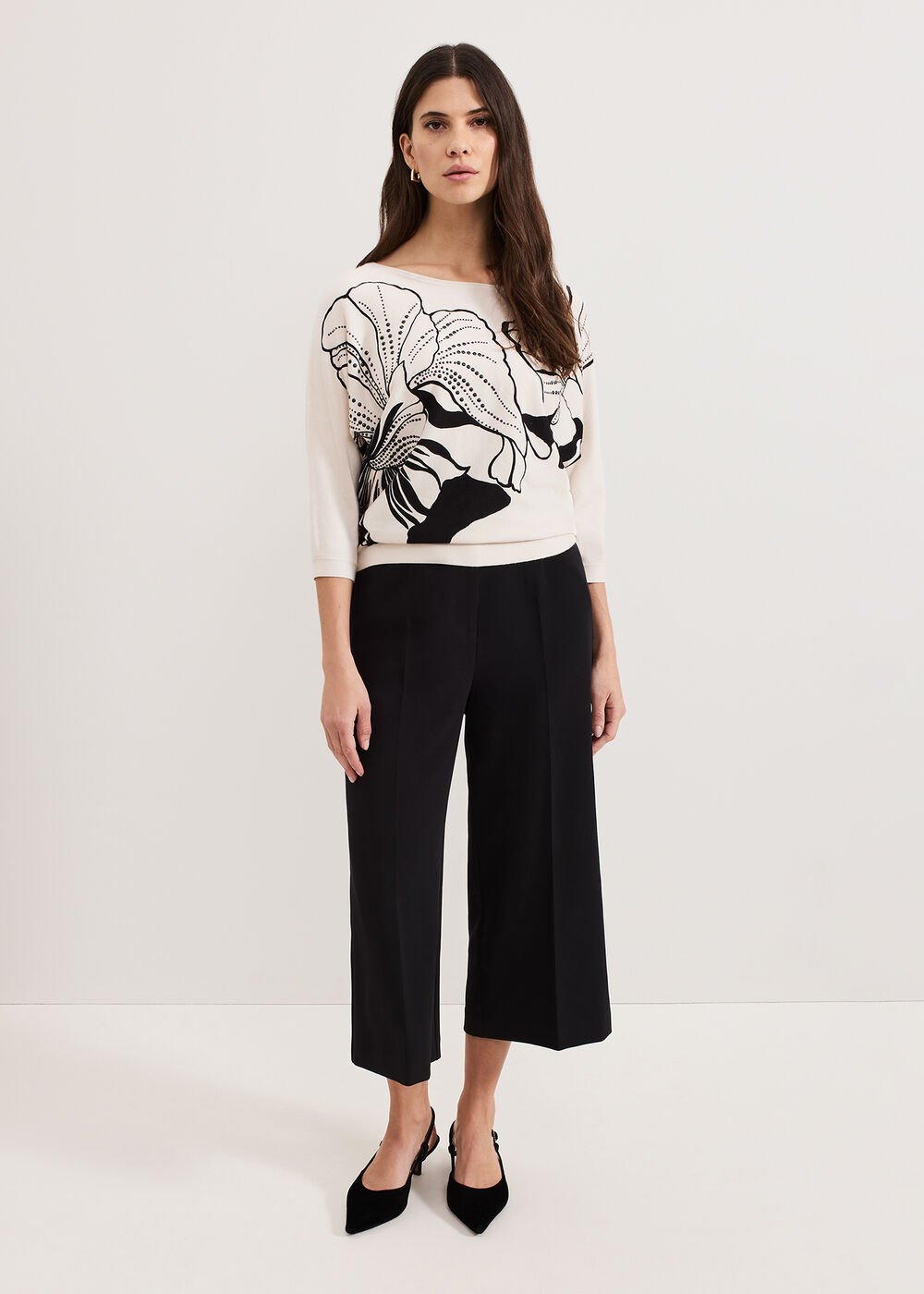 Poppie Studd Top Black/Ivory