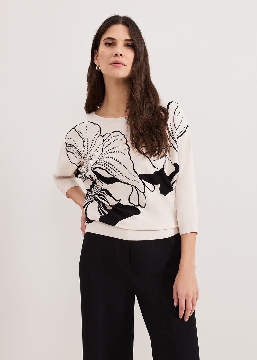Poppie Studd Top Black/Ivory