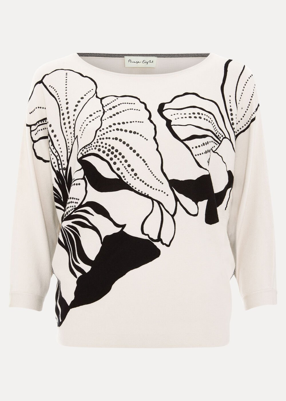 Poppie Studd Top Black/Ivory