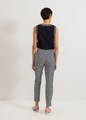 Carmella Trouser Navy/Ivory