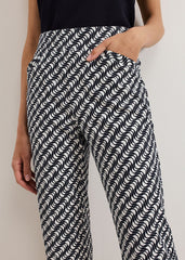 Carmella Trouser Navy/Ivory