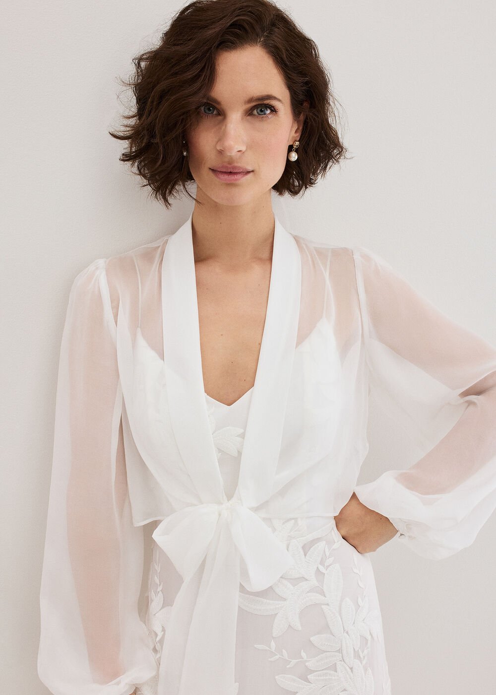 Arabella Silk Cover Up Ivory