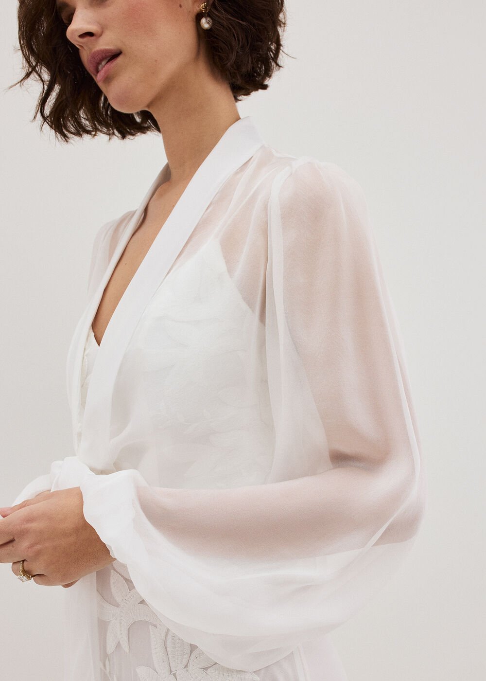 Arabella Silk Cover Up Ivory