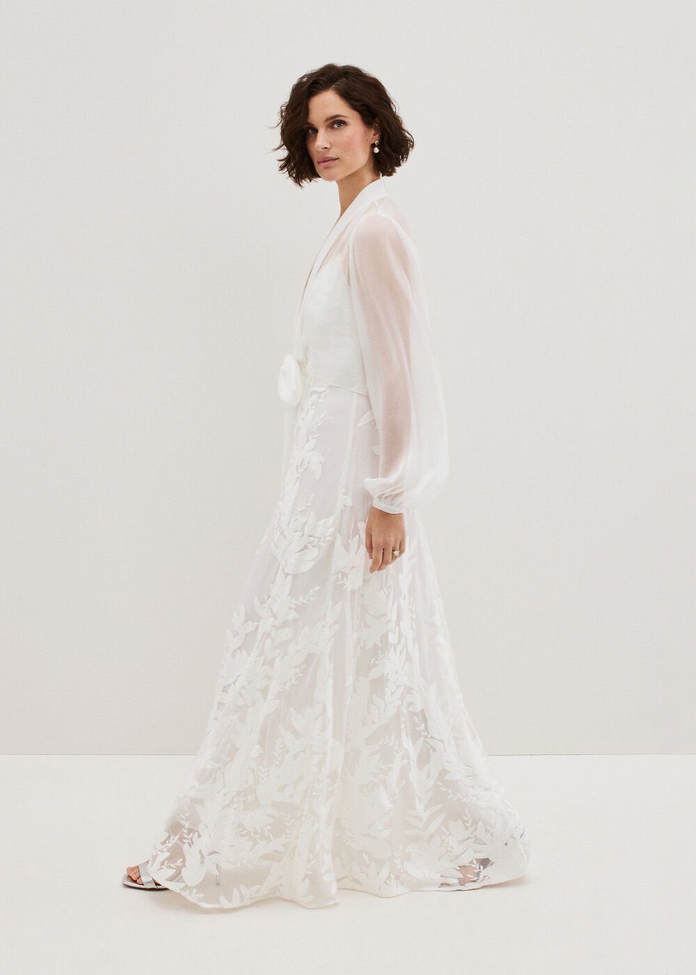 Arabella Silk Cover Up Ivory