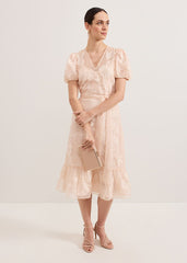 Chrissie Wrap Dress Pale Pink