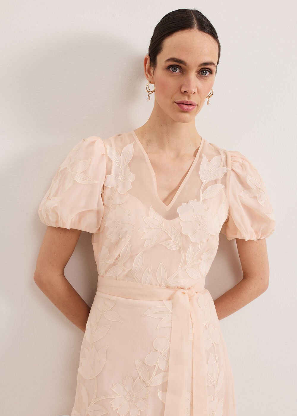 Chrissie Wrap Dress Pale Pink
