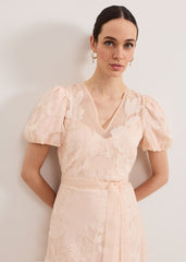 Chrissie Wrap Dress Pale Pink