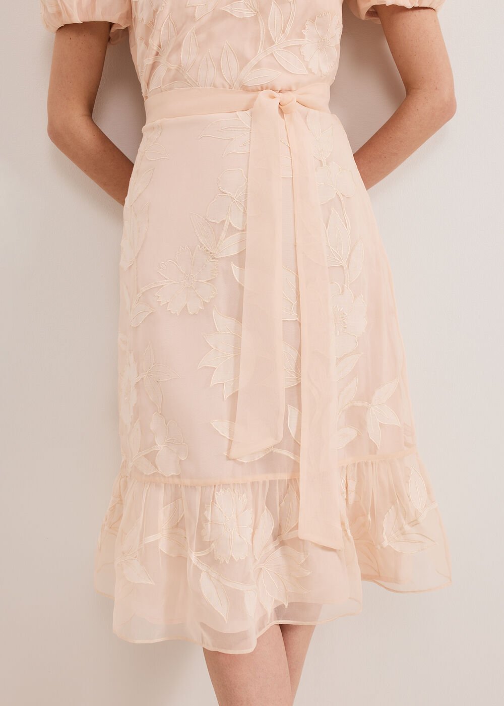 Chrissie Wrap Dress Pale Pink