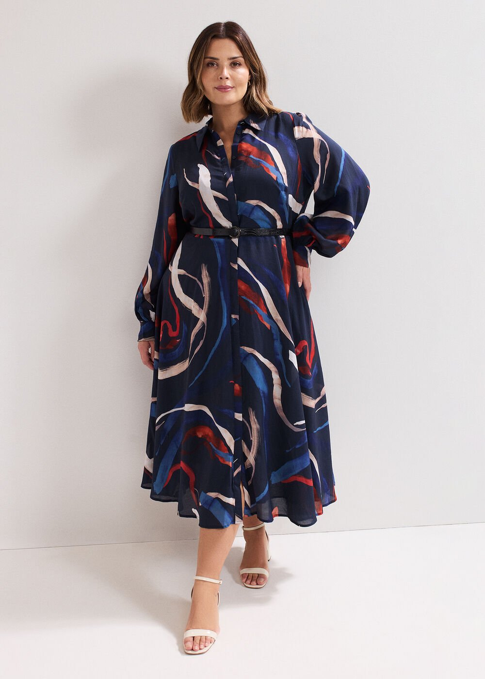 Katy Shirt Dress Navy