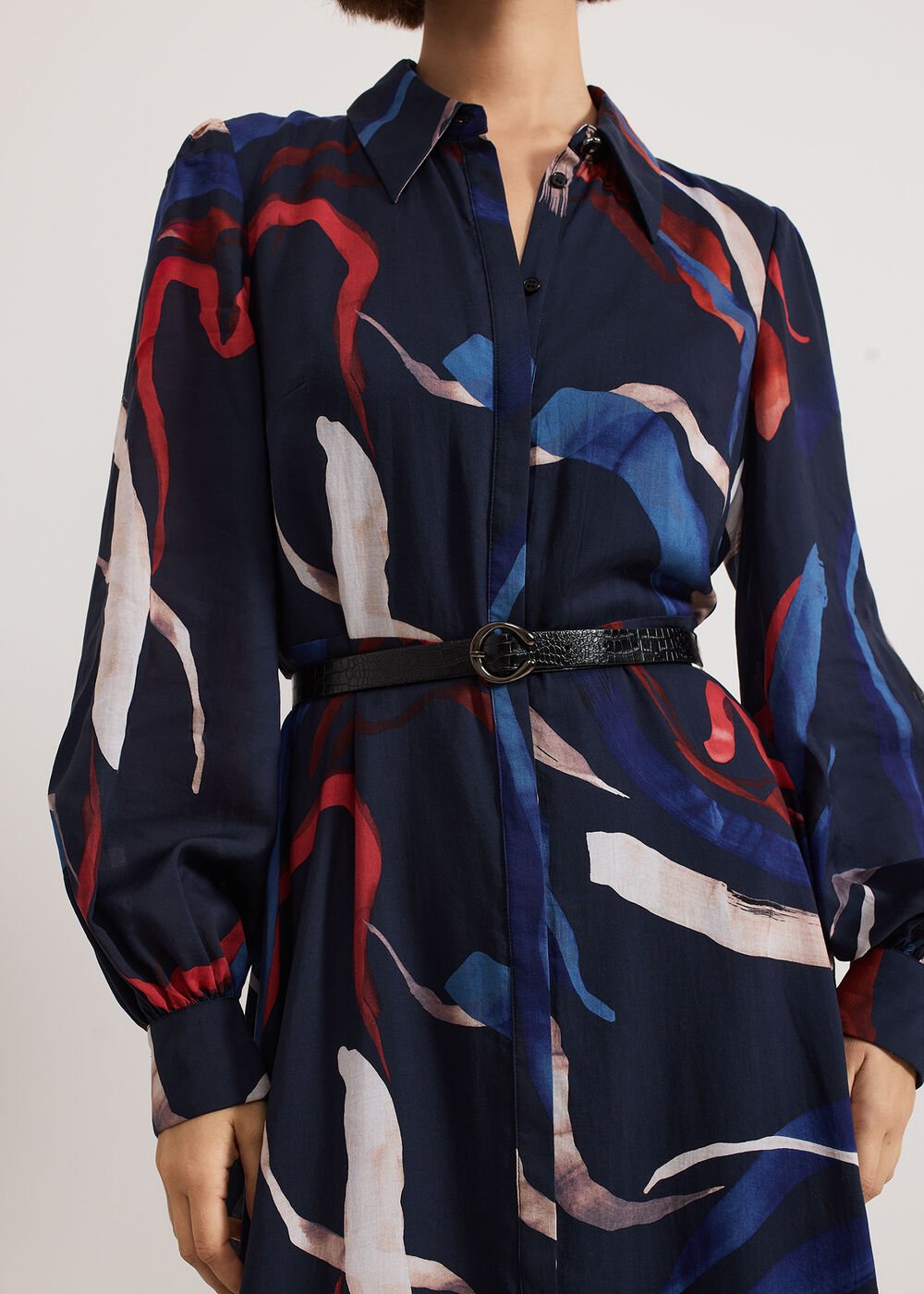 Katy Shirt Dress Navy
