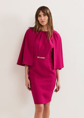 Veronica Cape Dress Pink