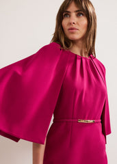Veronica Cape Dress Pink