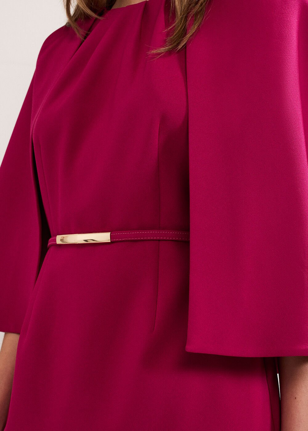 Veronica Cape Dress Pink