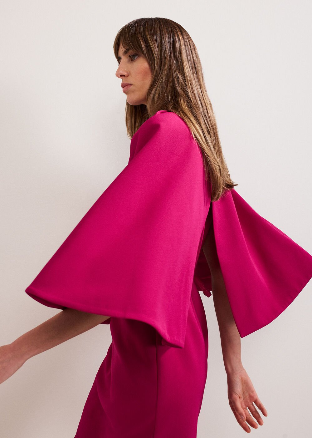 Veronica Cape Dress Pink